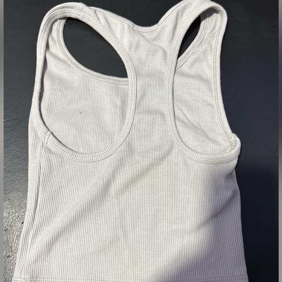 forever 21 light grey silver crop top - Picture 2 of 2